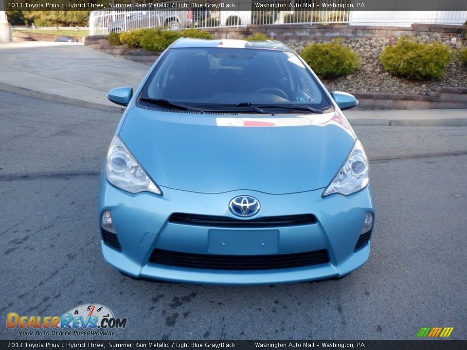 2013 Toyota Prius c Hybrid Three Summer Rain Metallic / Light Blue Gray/Black Photo #4