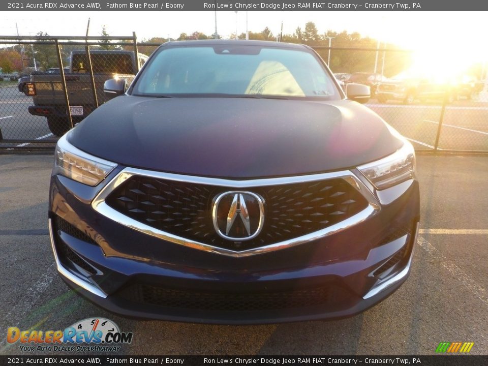 2021 Acura RDX Advance AWD Fathom Blue Pearl / Ebony Photo #3