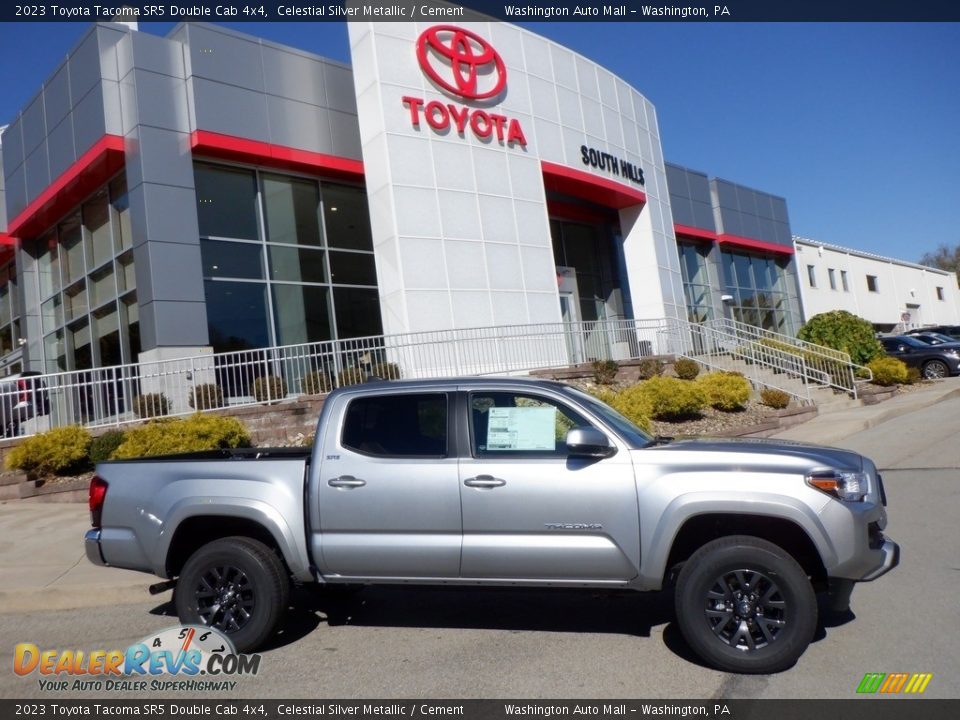 Celestial Silver Metallic 2023 Toyota Tacoma SR5 Double Cab 4x4 Photo #2