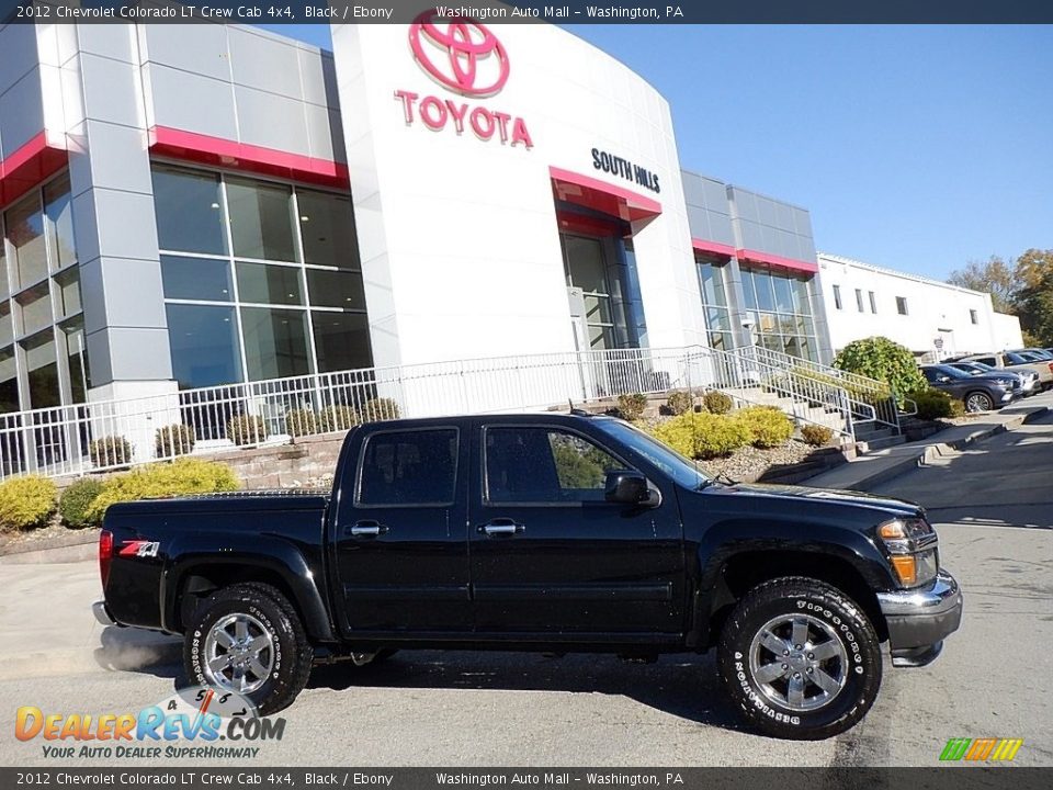 2012 Chevrolet Colorado LT Crew Cab 4x4 Black / Ebony Photo #3