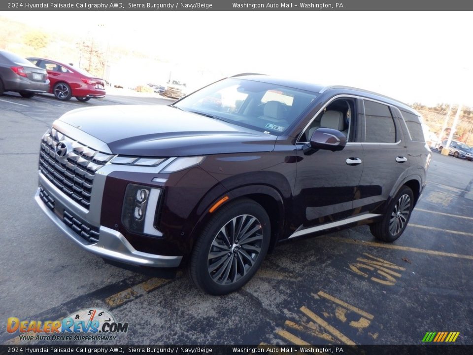 2024 Hyundai Palisade Calligraphy AWD Sierra Burgundy / Navy/Beige Photo #4