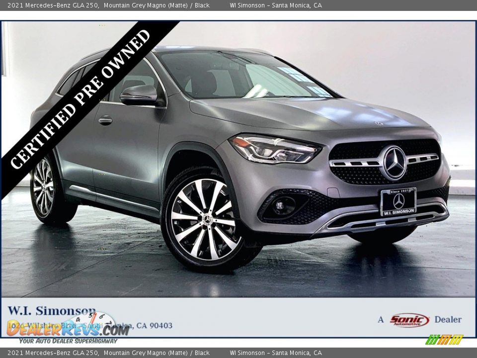 2021 Mercedes-Benz GLA 250 Mountain Grey Magno (Matte) / Black Photo #1