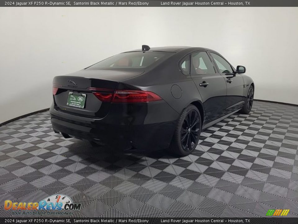 2024 Jaguar XF P250 R-Dynamic SE Santorini Black Metallic / Mars Red/Ebony Photo #2