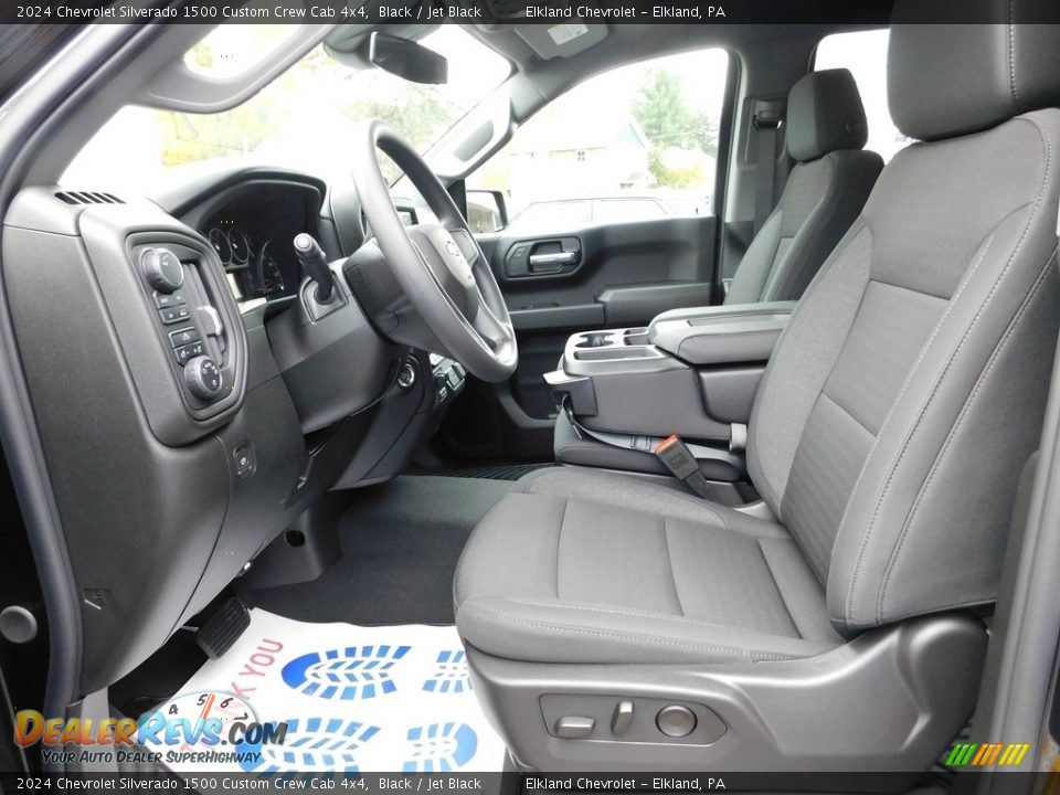 Jet Black Interior - 2024 Chevrolet Silverado 1500 Custom Crew Cab 4x4 Photo #19