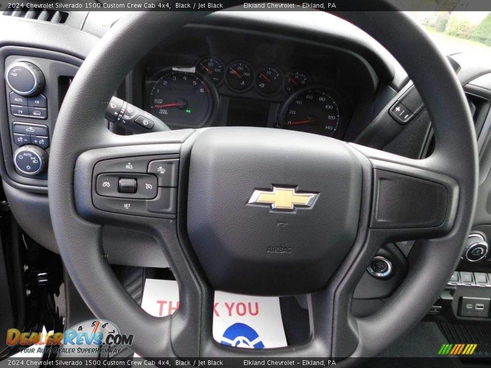 2024 Chevrolet Silverado 1500 Custom Crew Cab 4x4 Steering Wheel Photo #22