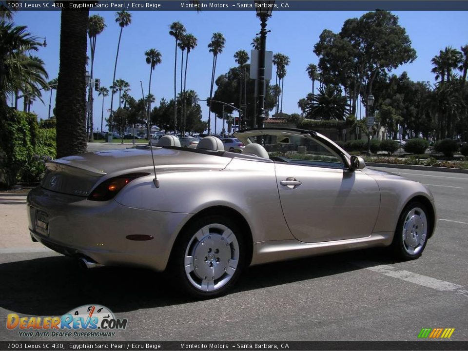 2003 Lexus SC 430 Egyptian Sand Pearl / Ecru Beige Photo #5