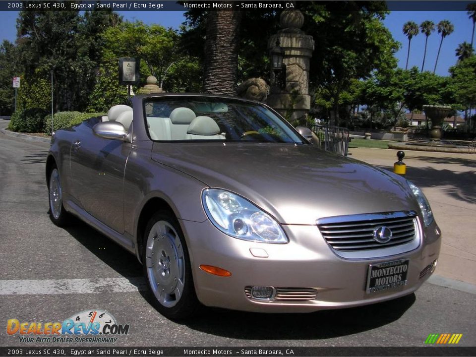 2003 Lexus SC 430 Egyptian Sand Pearl / Ecru Beige Photo #6