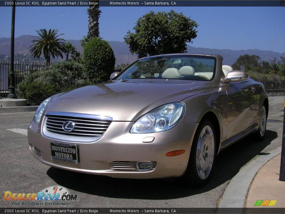 2003 Lexus SC 430 Egyptian Sand Pearl / Ecru Beige Photo #7
