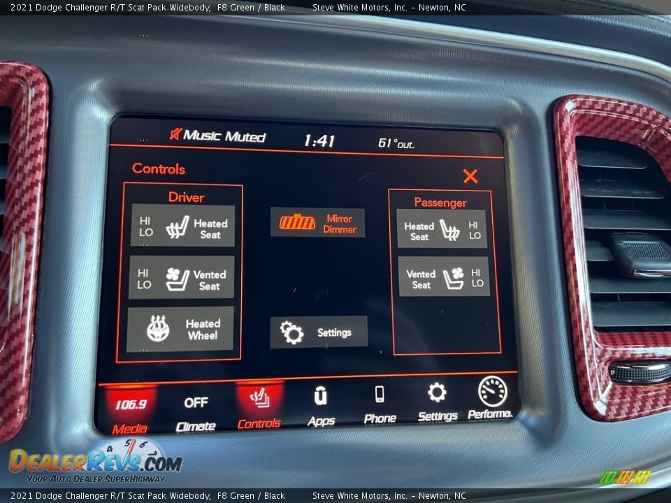 Controls of 2021 Dodge Challenger R/T Scat Pack Widebody Photo #22