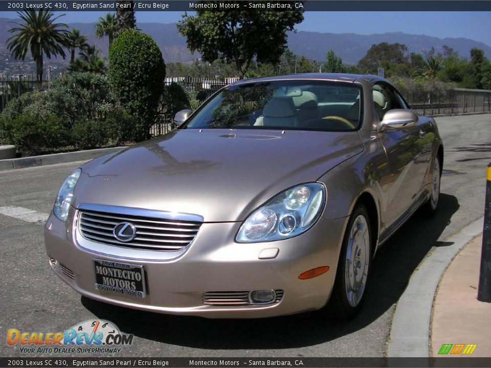 2003 Lexus SC 430 Egyptian Sand Pearl / Ecru Beige Photo #8