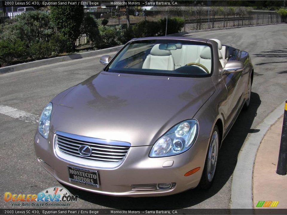 2003 Lexus SC 430 Egyptian Sand Pearl / Ecru Beige Photo #10