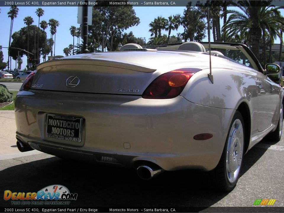 2003 Lexus SC 430 Egyptian Sand Pearl / Ecru Beige Photo #11