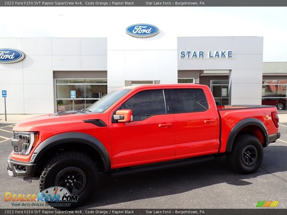 2023 Ford F150 SVT Raptor SuperCrew 4x4 Code Orange / Raptor Black Photo #1