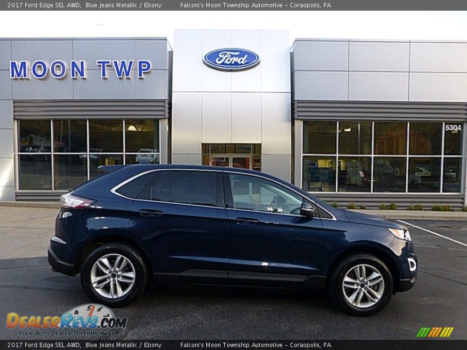 2017 Ford Edge SEL AWD Blue Jeans Metallic / Ebony Photo #1