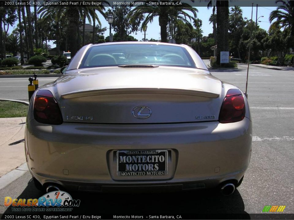 2003 Lexus SC 430 Egyptian Sand Pearl / Ecru Beige Photo #12