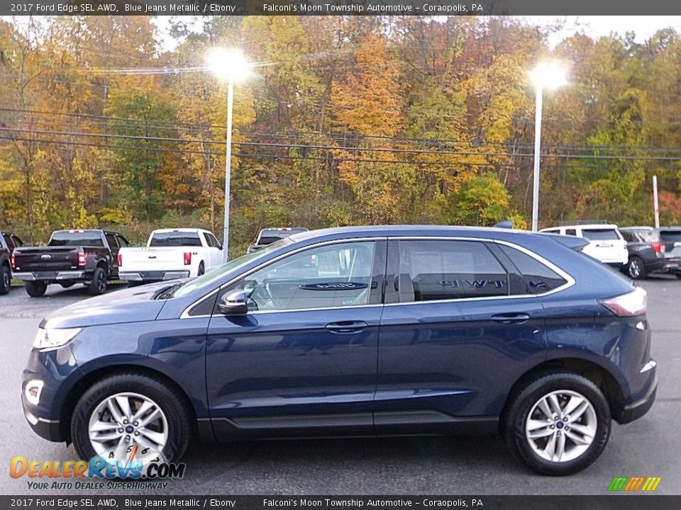 2017 Ford Edge SEL AWD Blue Jeans Metallic / Ebony Photo #6