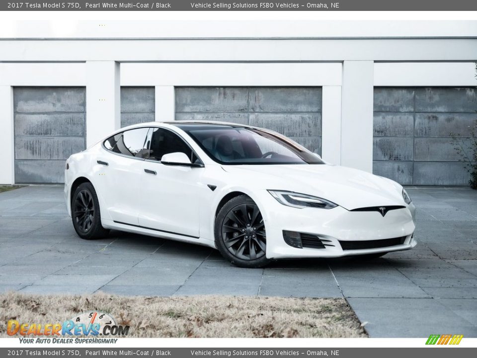 Pearl White Multi-Coat 2017 Tesla Model S 75D Photo #3