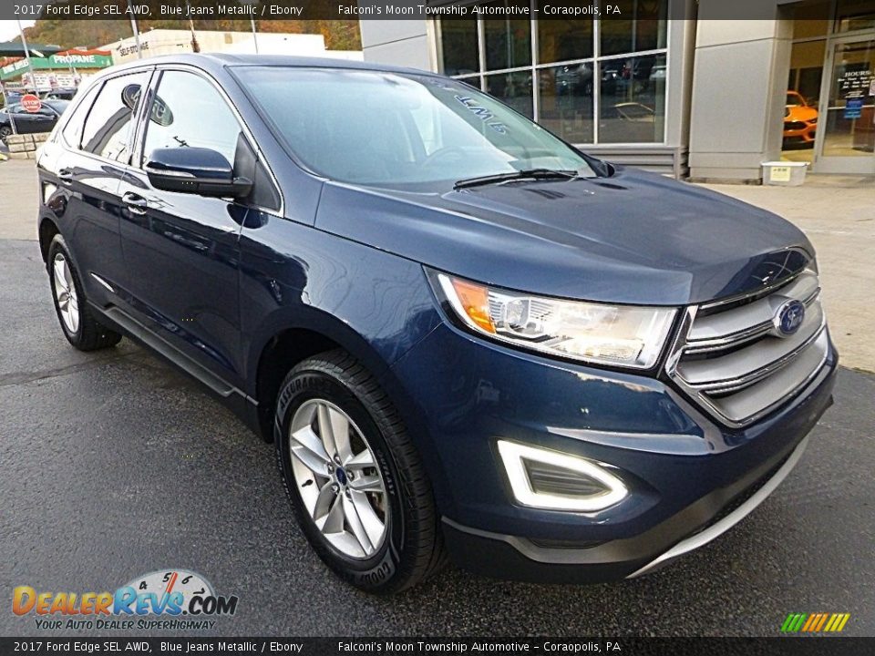 2017 Ford Edge SEL AWD Blue Jeans Metallic / Ebony Photo #9