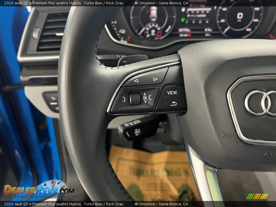 2020 Audi Q5 e Premium Plus quattro Hybrid Steering Wheel Photo #18