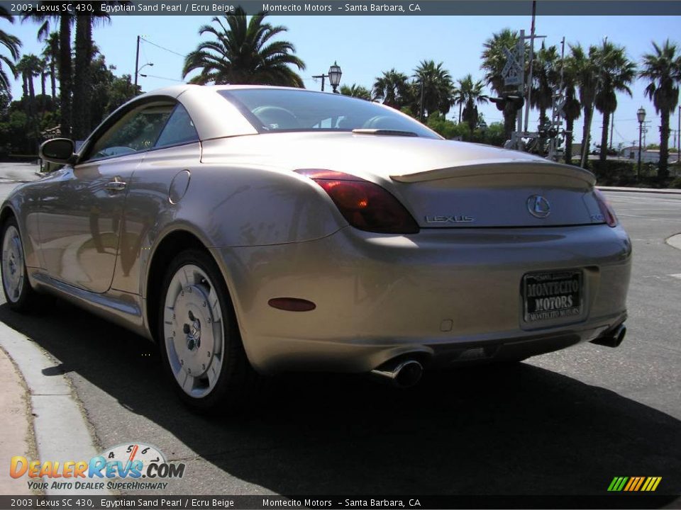 2003 Lexus SC 430 Egyptian Sand Pearl / Ecru Beige Photo #13