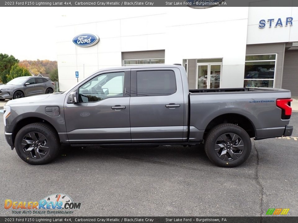 Carbonized Gray Metallic 2023 Ford F150 Lightning Lariat 4x4 Photo #2