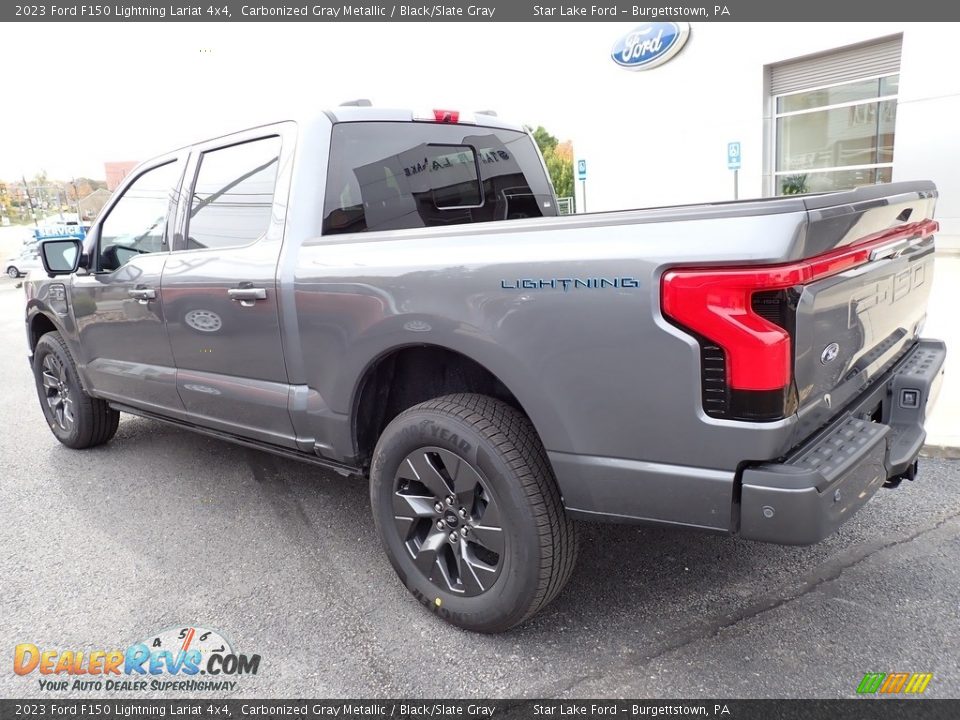 Carbonized Gray Metallic 2023 Ford F150 Lightning Lariat 4x4 Photo #3