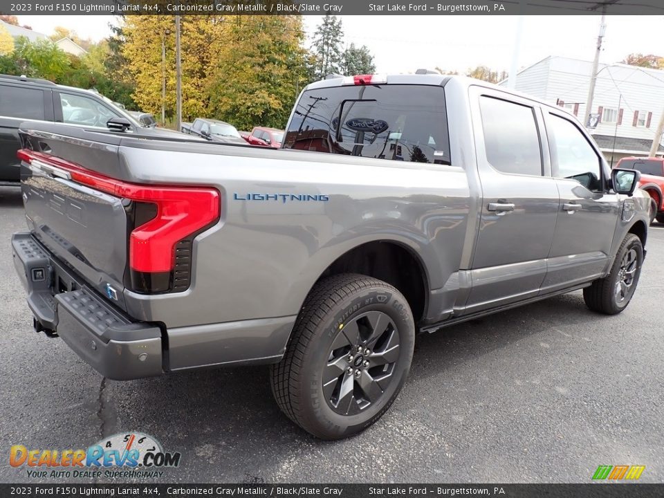 Carbonized Gray Metallic 2023 Ford F150 Lightning Lariat 4x4 Photo #6