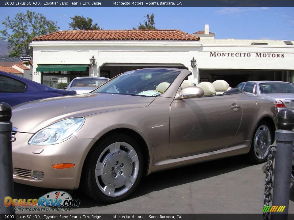 2003 Lexus SC 430 Egyptian Sand Pearl / Ecru Beige Photo #14