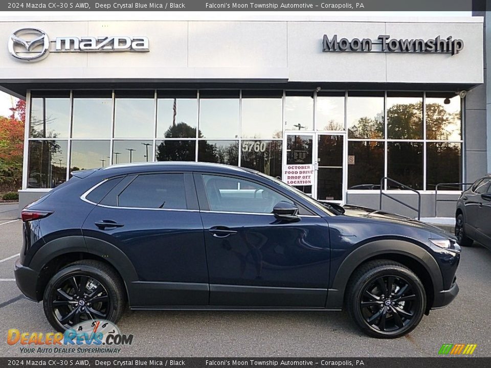 2024 Mazda CX-30 S AWD Deep Crystal Blue Mica / Black Photo #1