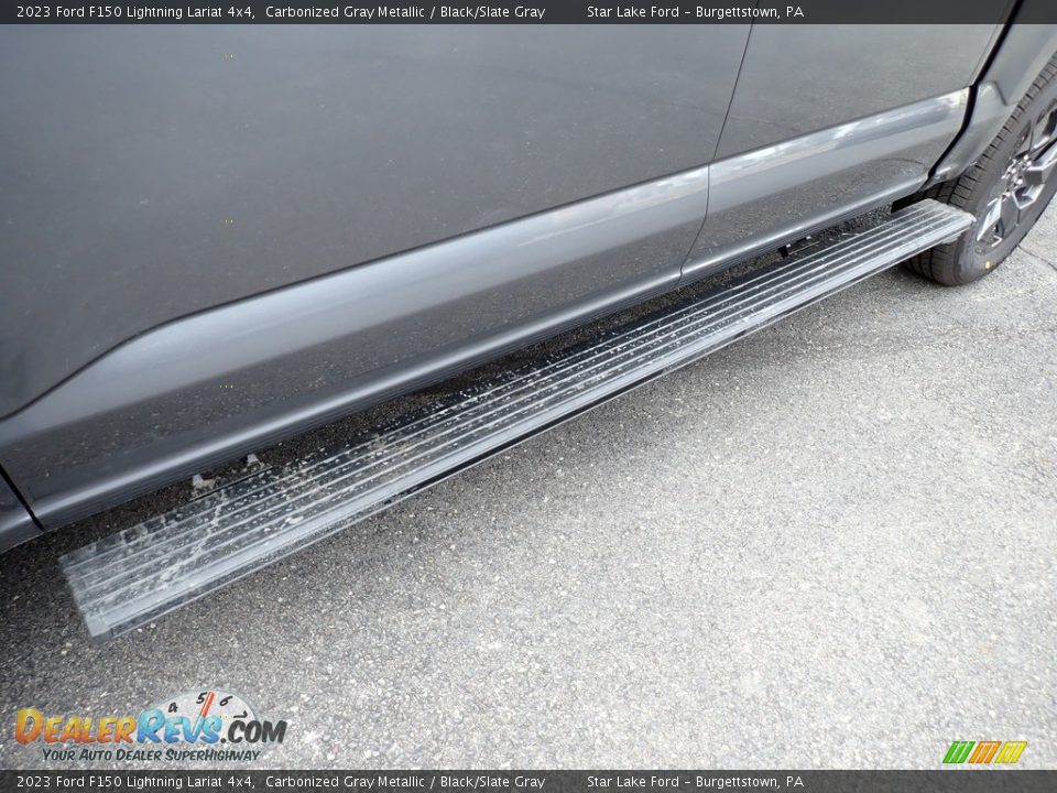 2023 Ford F150 Lightning Lariat 4x4 Carbonized Gray Metallic / Black/Slate Gray Photo #13