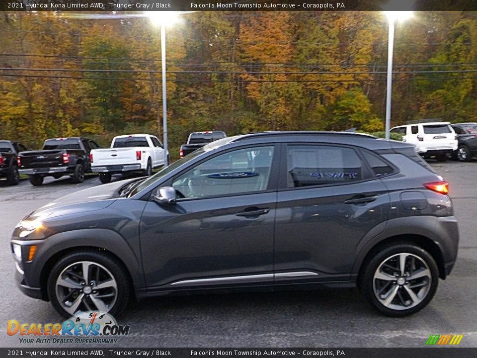 2021 Hyundai Kona Limited AWD Thunder Gray / Black Photo #6