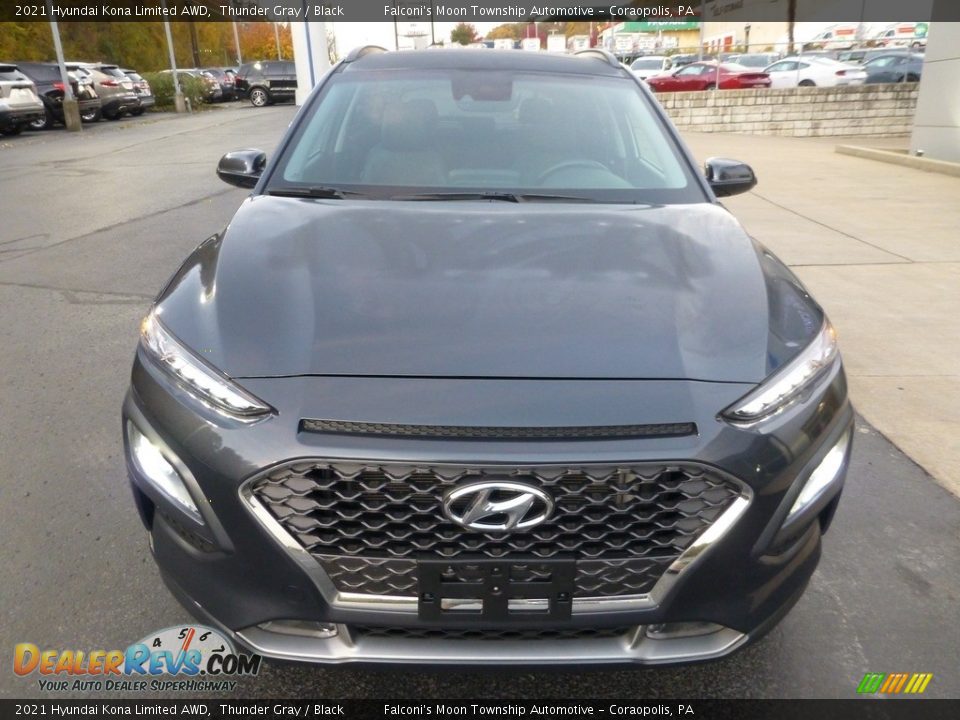 2021 Hyundai Kona Limited AWD Thunder Gray / Black Photo #8