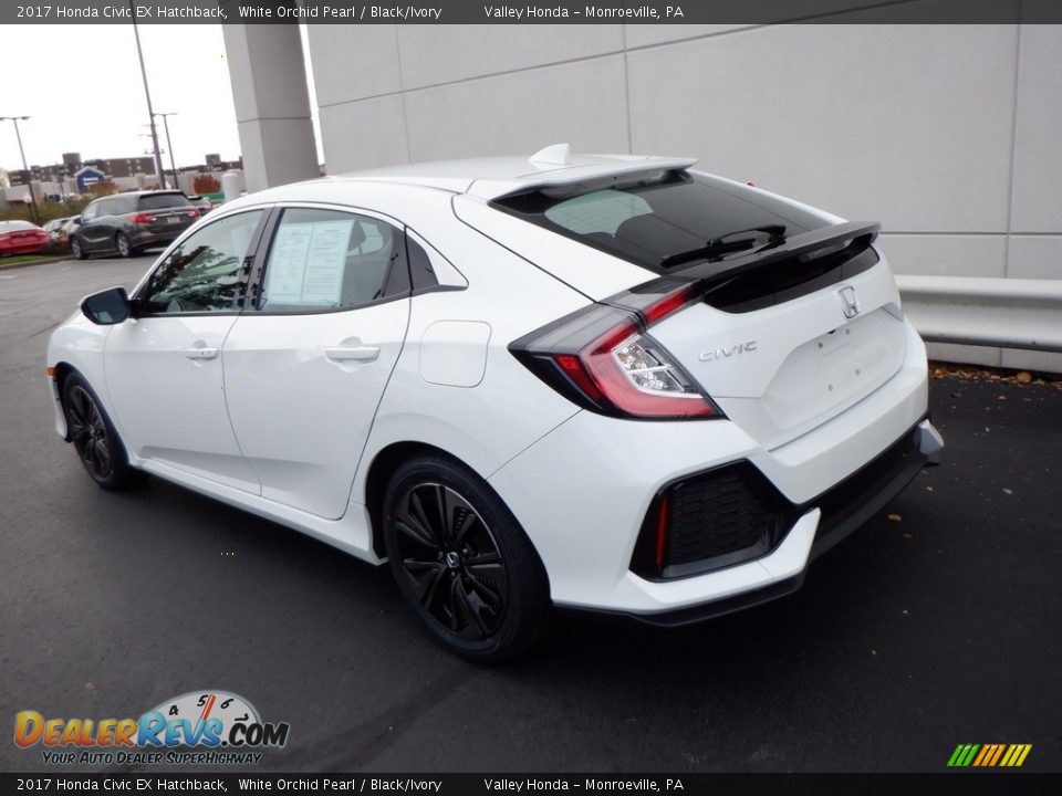 2017 Honda Civic EX Hatchback White Orchid Pearl / Black/Ivory Photo #9