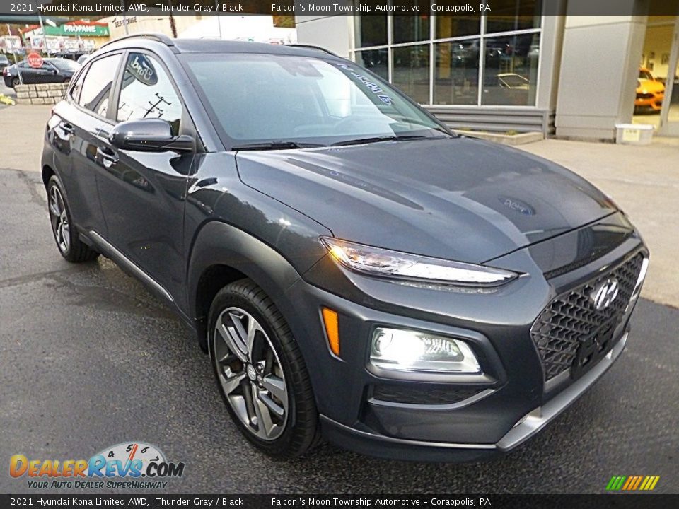 Thunder Gray 2021 Hyundai Kona Limited AWD Photo #9