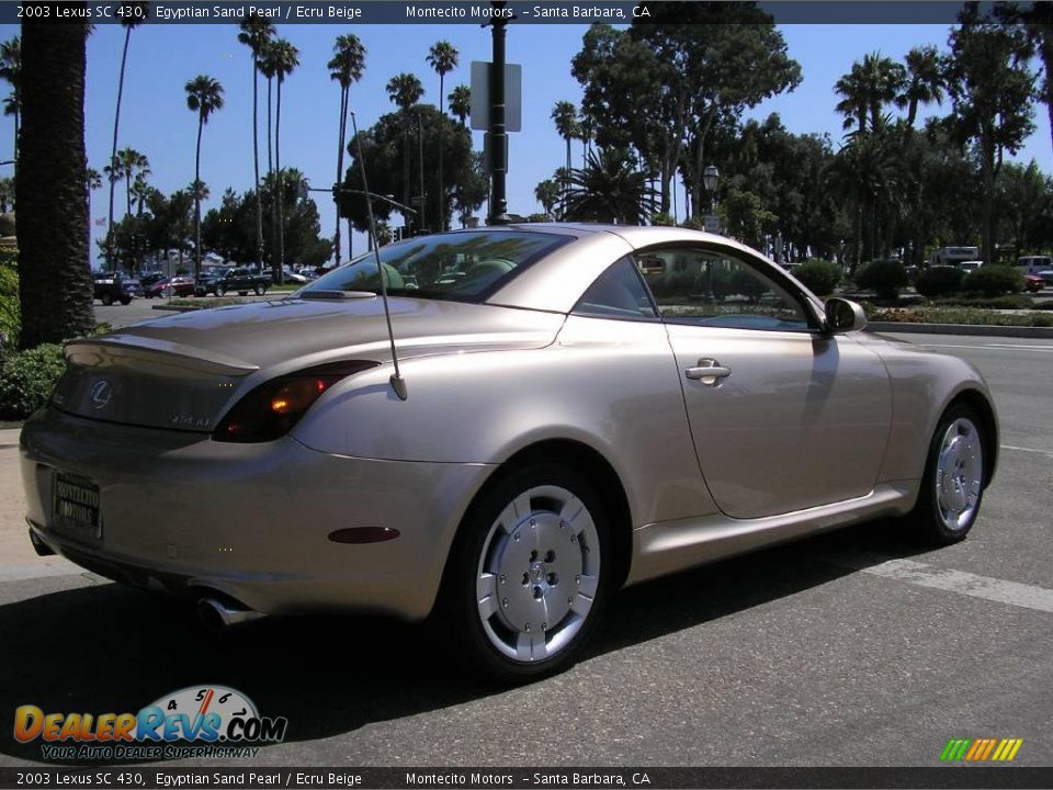 2003 Lexus SC 430 Egyptian Sand Pearl / Ecru Beige Photo #16