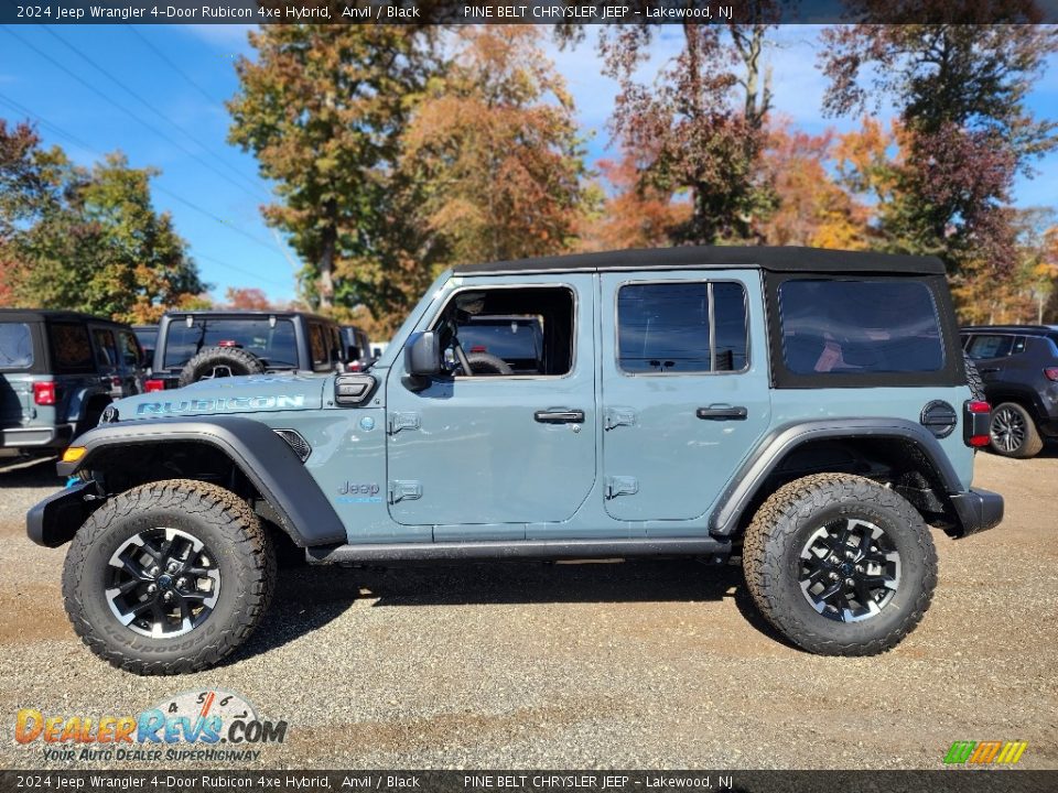 2024 Jeep Wrangler 4-Door Rubicon 4xe Hybrid Anvil / Black Photo #3