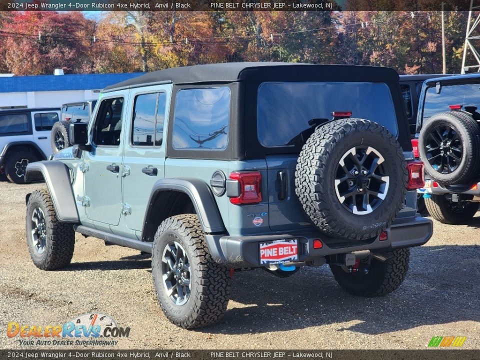 2024 Jeep Wrangler 4-Door Rubicon 4xe Hybrid Anvil / Black Photo #4