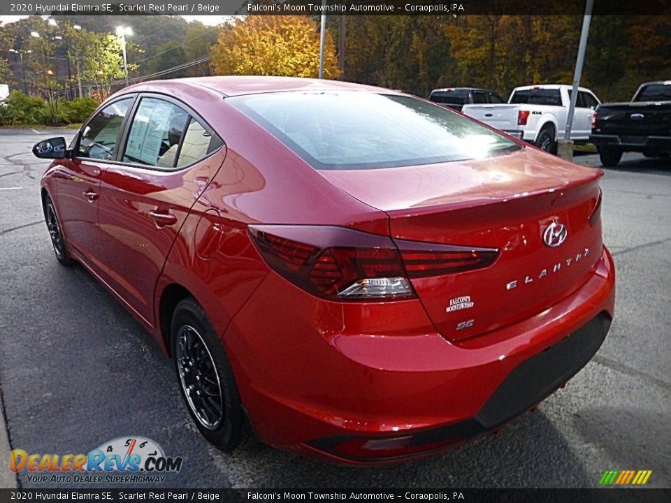 2020 Hyundai Elantra SE Scarlet Red Pearl / Beige Photo #3