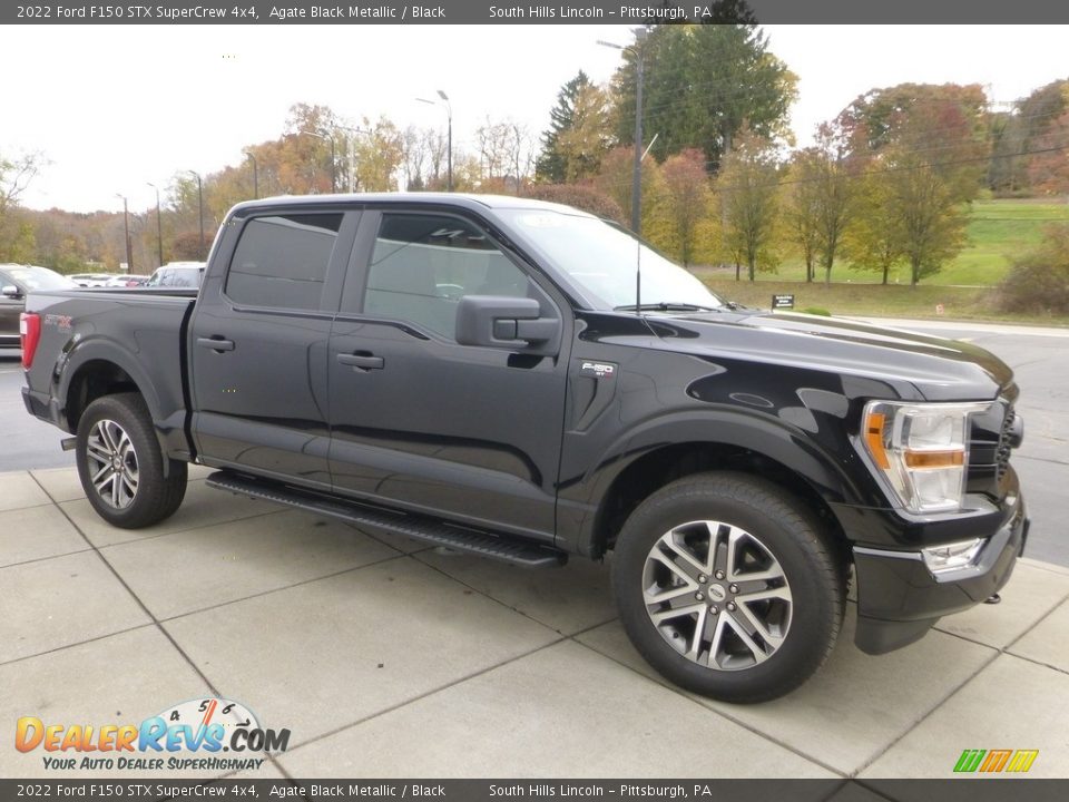 Agate Black Metallic 2022 Ford F150 STX SuperCrew 4x4 Photo #7