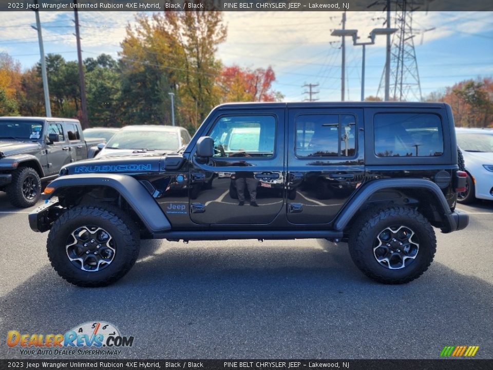 2023 Jeep Wrangler Unlimited Rubicon 4XE Hybrid Black / Black Photo #3