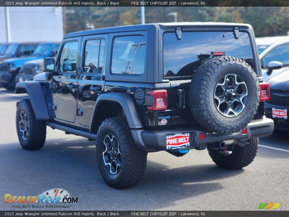 2023 Jeep Wrangler Unlimited Rubicon 4XE Hybrid Black / Black Photo #4