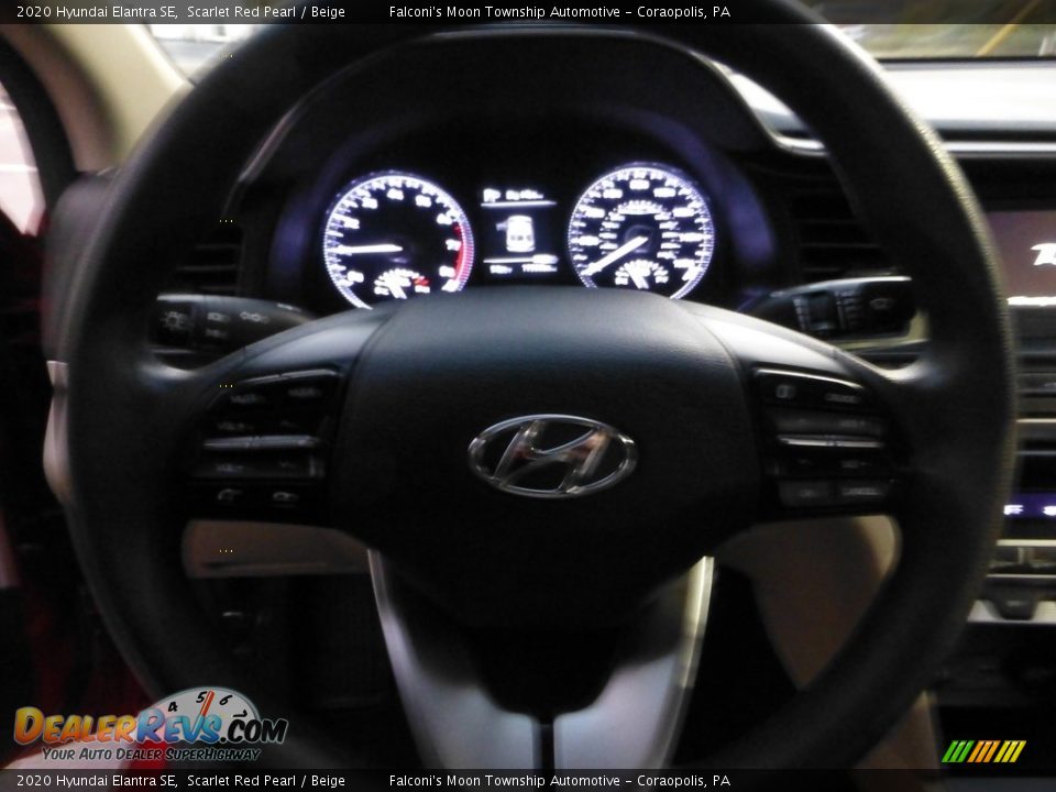 2020 Hyundai Elantra SE Scarlet Red Pearl / Beige Photo #23