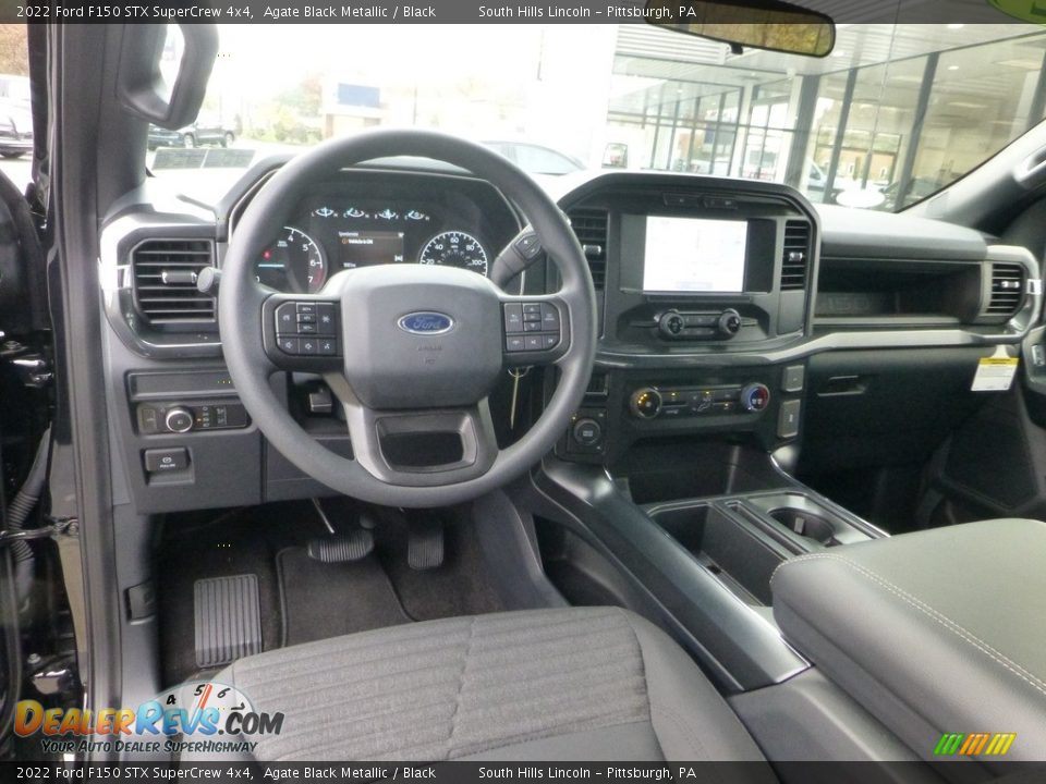 Black Interior - 2022 Ford F150 STX SuperCrew 4x4 Photo #17