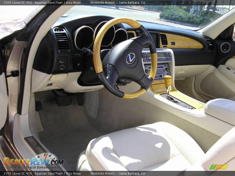 2003 Lexus SC 430 Egyptian Sand Pearl / Ecru Beige Photo #20