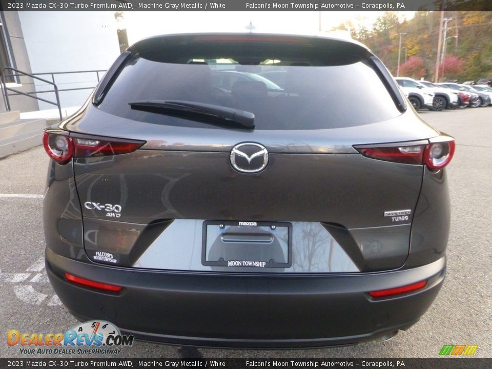 2023 Mazda CX-30 Turbo Premium AWD Machine Gray Metallic / White Photo #3