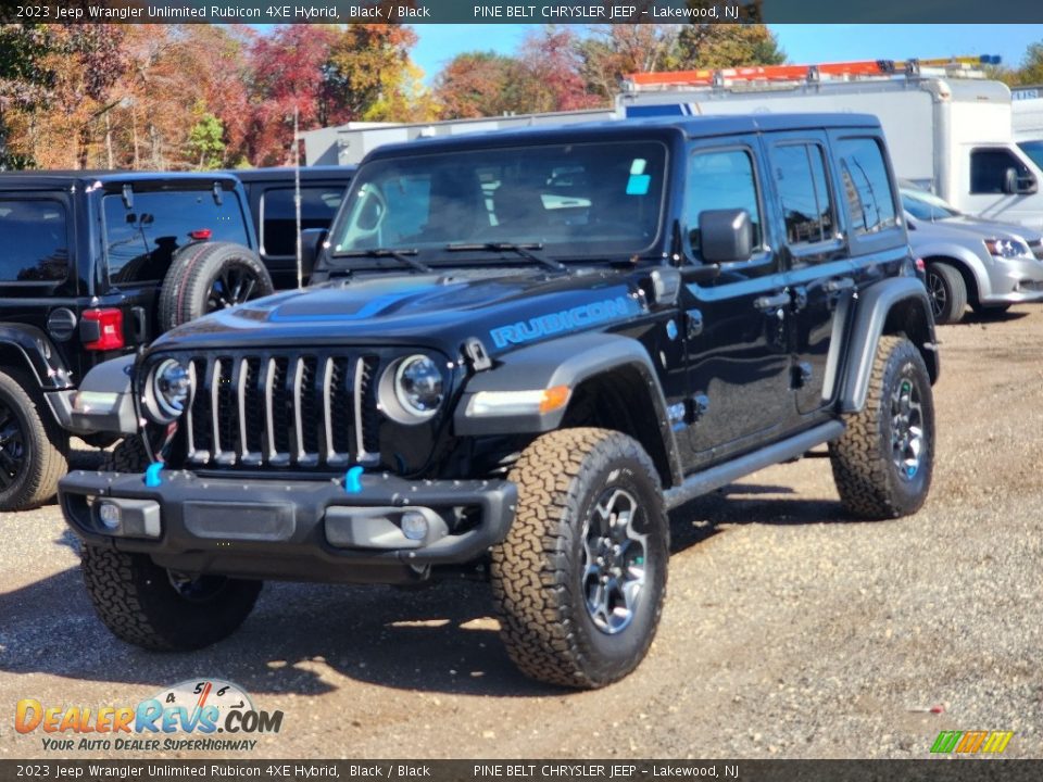 2023 Jeep Wrangler Unlimited Rubicon 4XE Hybrid Black / Black Photo #1