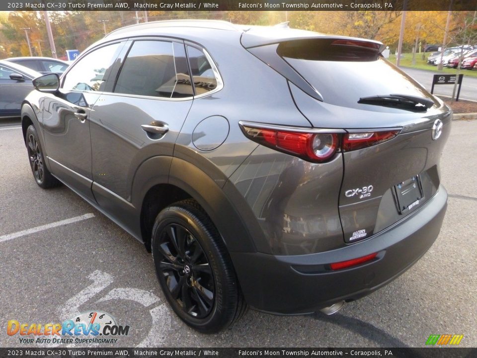 2023 Mazda CX-30 Turbo Premium AWD Machine Gray Metallic / White Photo #5