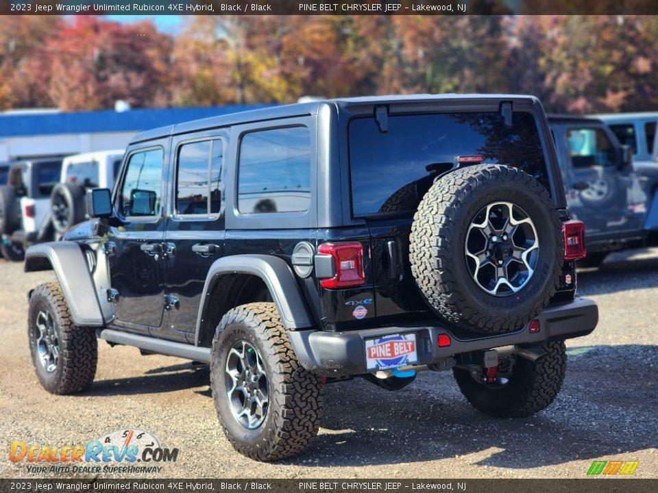 2023 Jeep Wrangler Unlimited Rubicon 4XE Hybrid Black / Black Photo #4