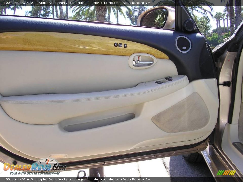 2003 Lexus SC 430 Egyptian Sand Pearl / Ecru Beige Photo #21