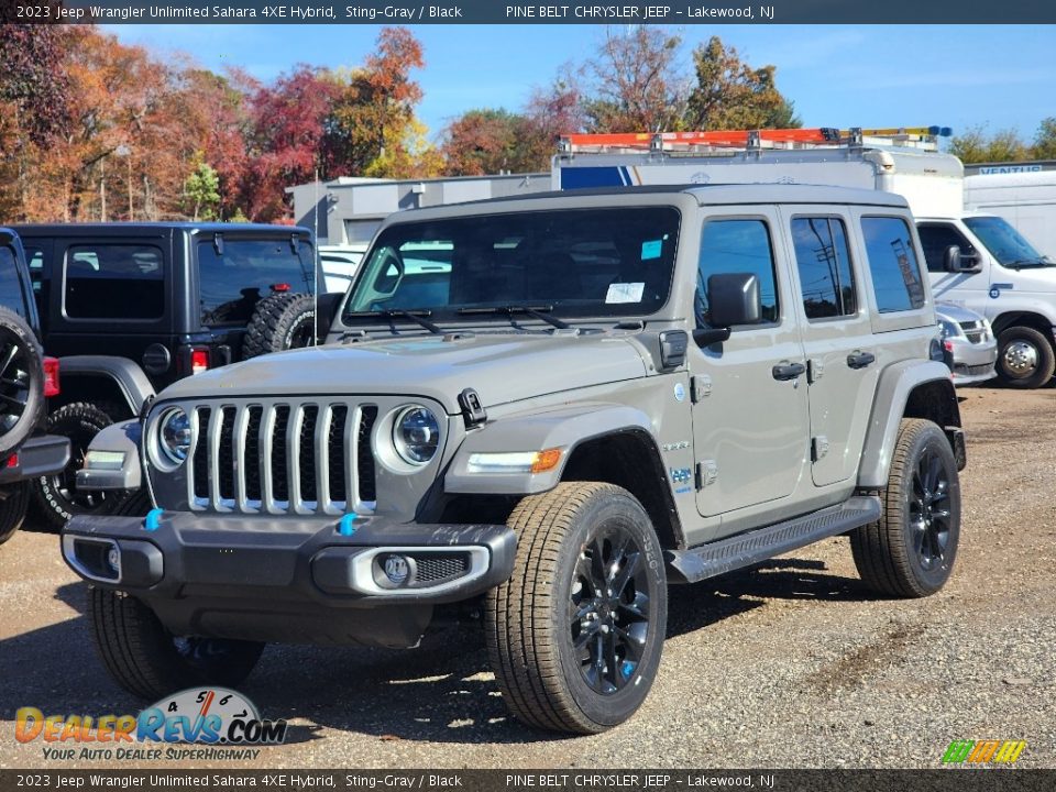2023 Jeep Wrangler Unlimited Sahara 4XE Hybrid Sting-Gray / Black Photo #1